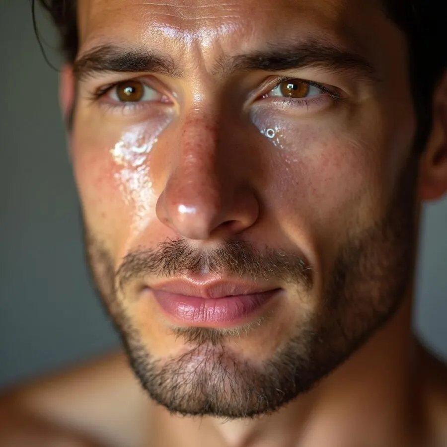 Tłusta skóra twarzy u mężczyzn: objawy, przyczyny i pielęgnacja