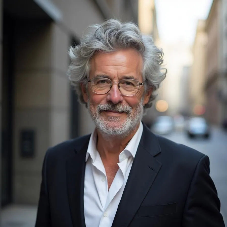 Siwe włosy u mężczyzny: stylizuj je z pewnością!